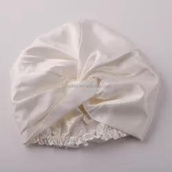 Custom 19 momme silk sleep bonnet for hair care silk turban For Hair